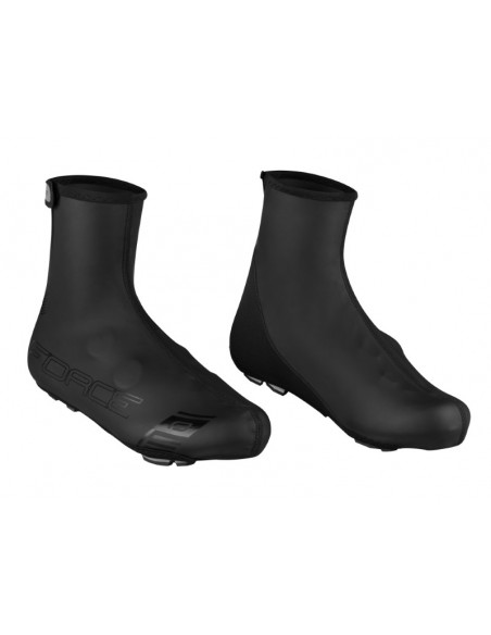 Copriscarpe ciclismo antivento antipioggia FORCE PU DRY MTB nero