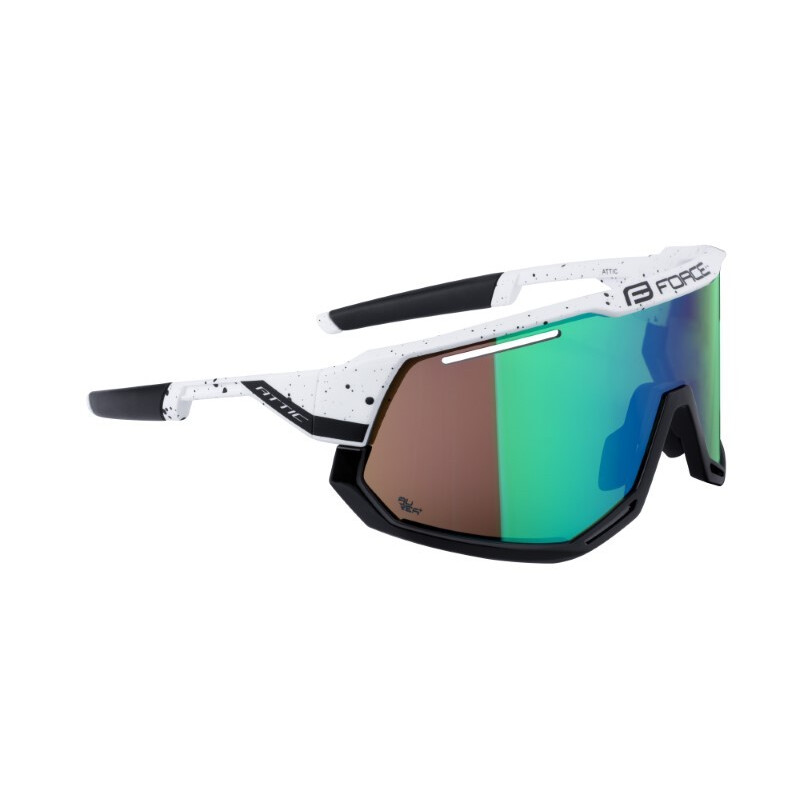 Force Occhiali per bici ciclismo FORCE ATTIC bianco lente AUREA verde