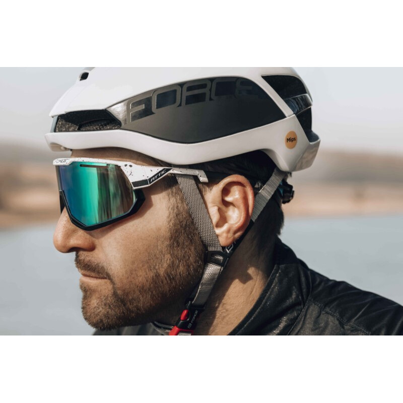 Force Occhiali per bici ciclismo FORCE ATTIC bianco lente AUREA verde