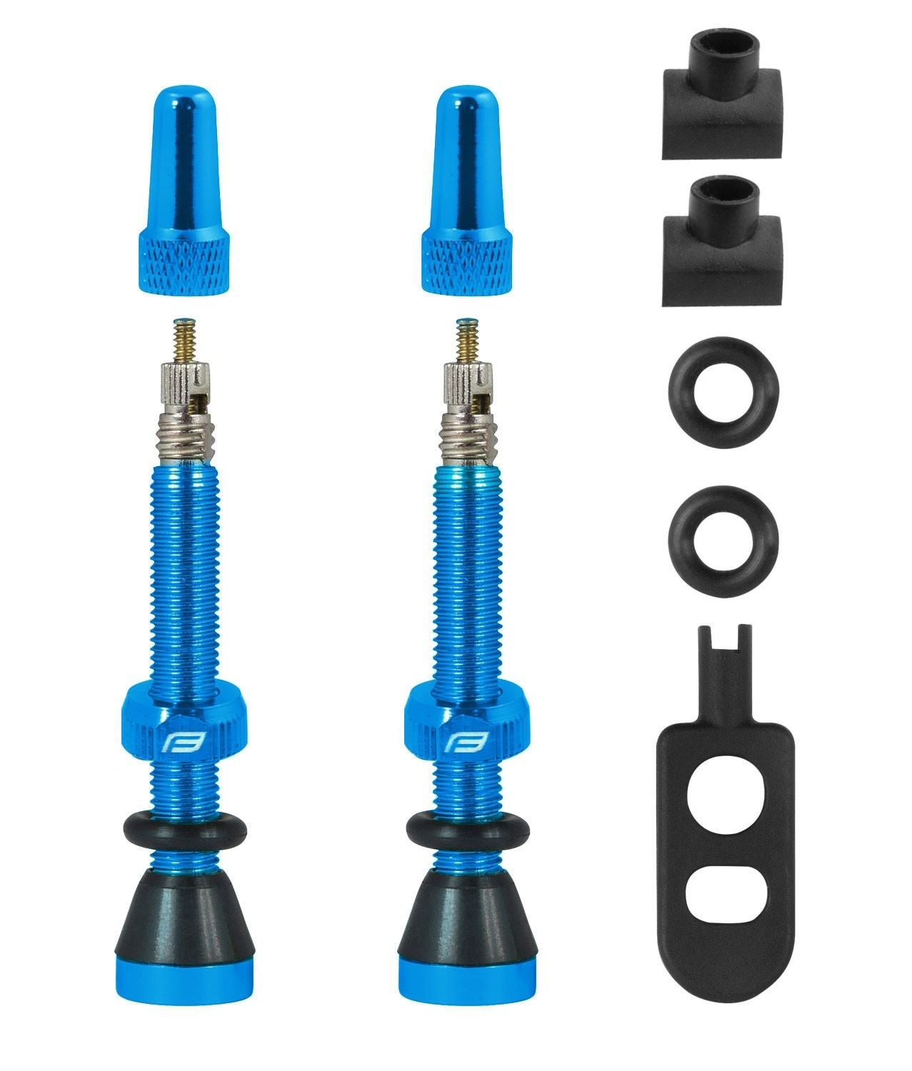 Lot De 2 Valves Tubeless Vélo 44mm - Alliage Aluminium Pour VTT Et Route Avec Étui