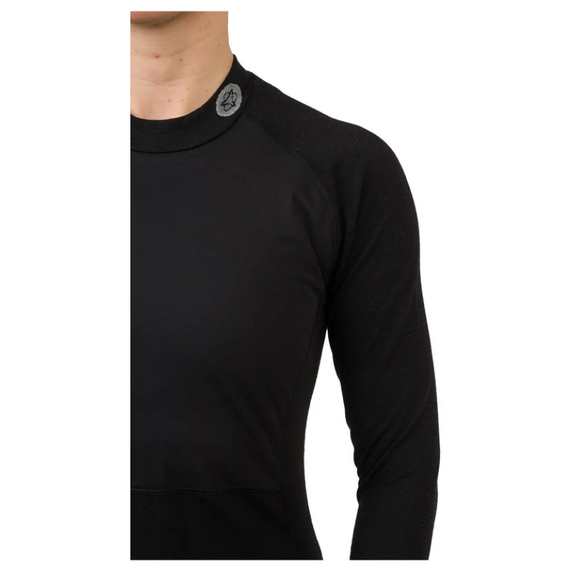 AGU Maglia intimo lana AGU WINTER antivento WIND BREAKER manica lunga nera unisex