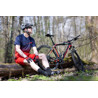 Force Pantaloni MTB FORCE F BLADE con fondello gel ROSSO