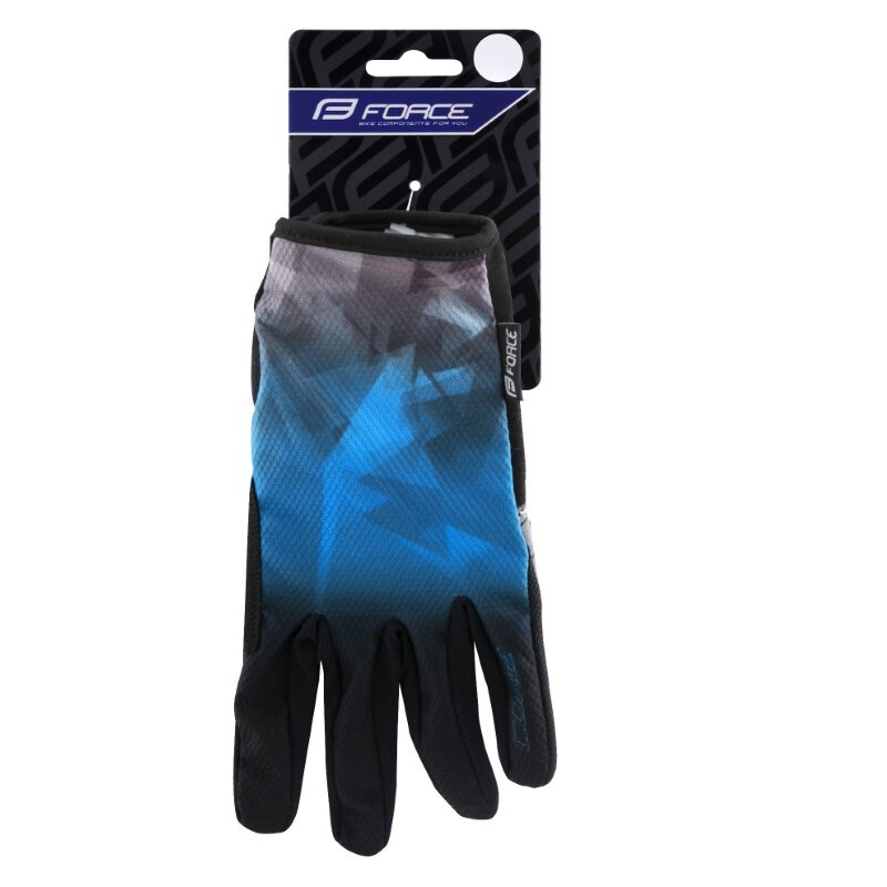 Force Guanti estivi a dita lunghe MTB CORE blu