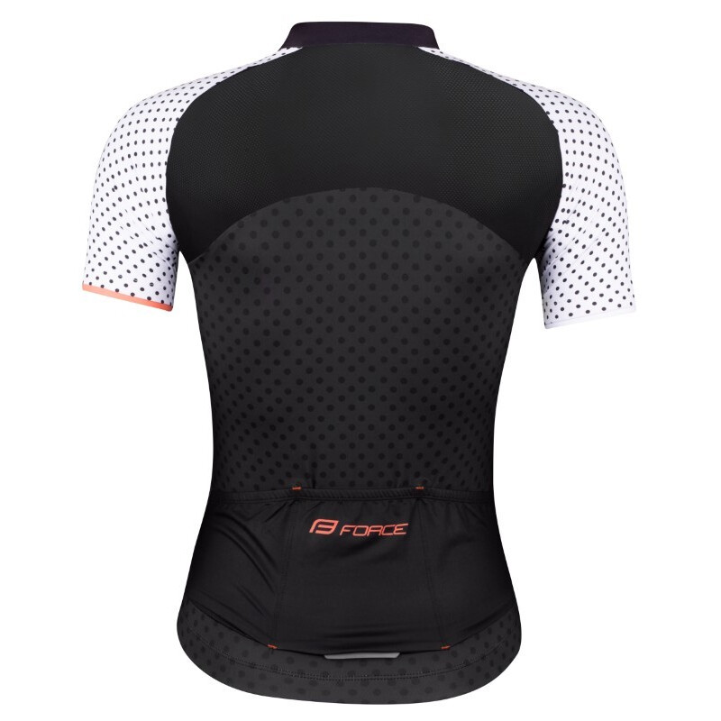 Force Maglia ciclismo FORCE donna POINT LADY bianco nero