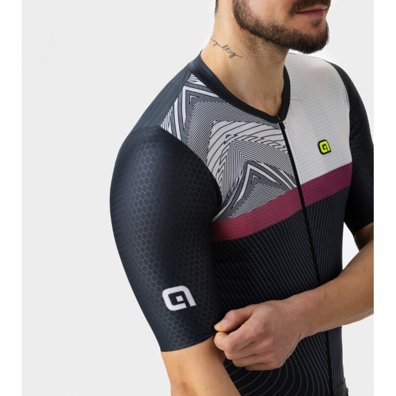 ALE' Maglia ciclismo ALE' PR-S ZIG ZAG nero 2023