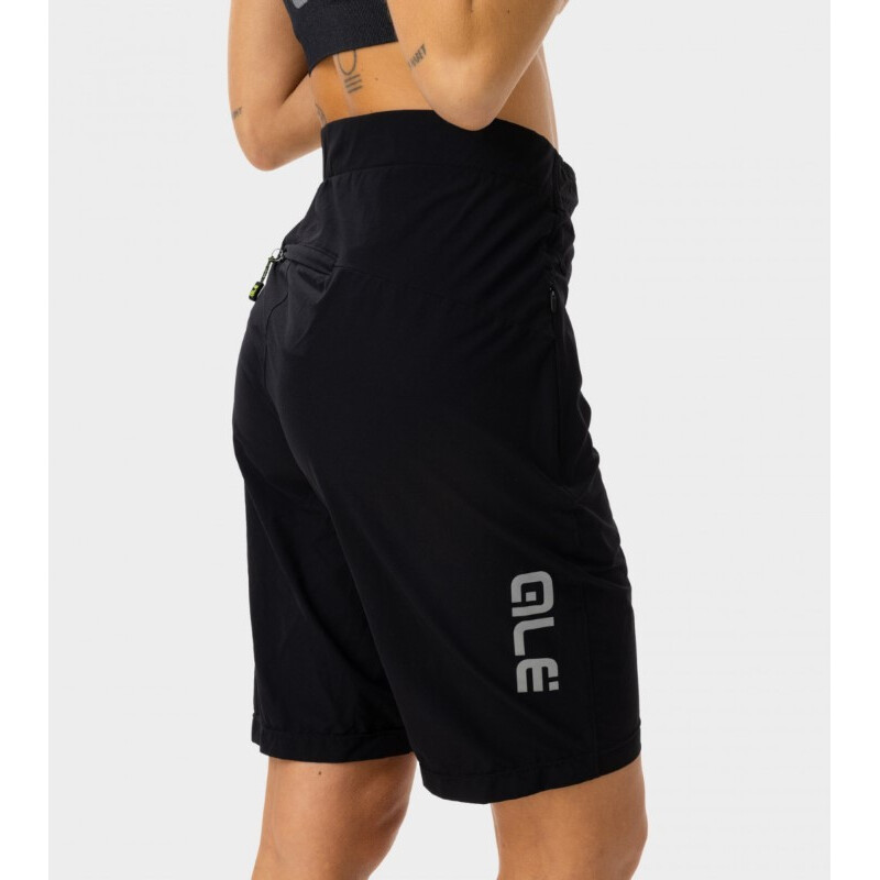 ALE' Pantaloncini ciclismo donna senza bretelle ALE' OFF ROAD - GRAVEL SIERRA nero