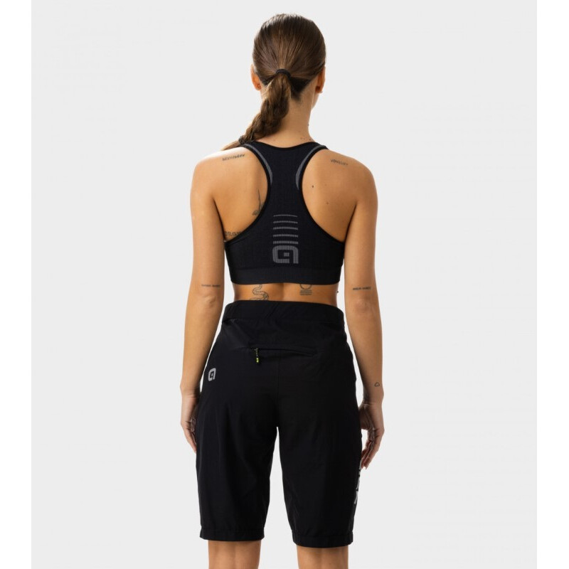 ALE' Pantaloncini ciclismo donna senza bretelle ALE' OFF ROAD - GRAVEL SIERRA nero