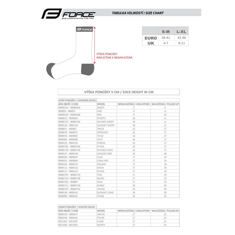Force Calzini invernali multisport lunghi FORCE NORTH lana merino