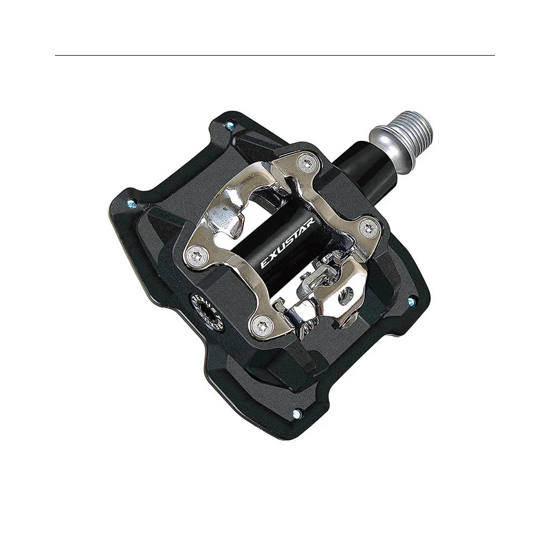 EXUSTAR Pedali EXUSTAR E-PM831 MTB in Alluminio 6061 Nero - Doppia
