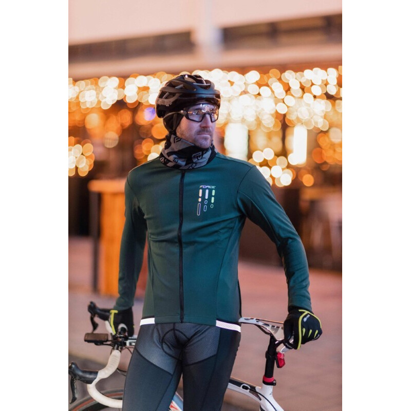 Force Giacca invernale ciclismo antivento FORCE STORY WINTER army