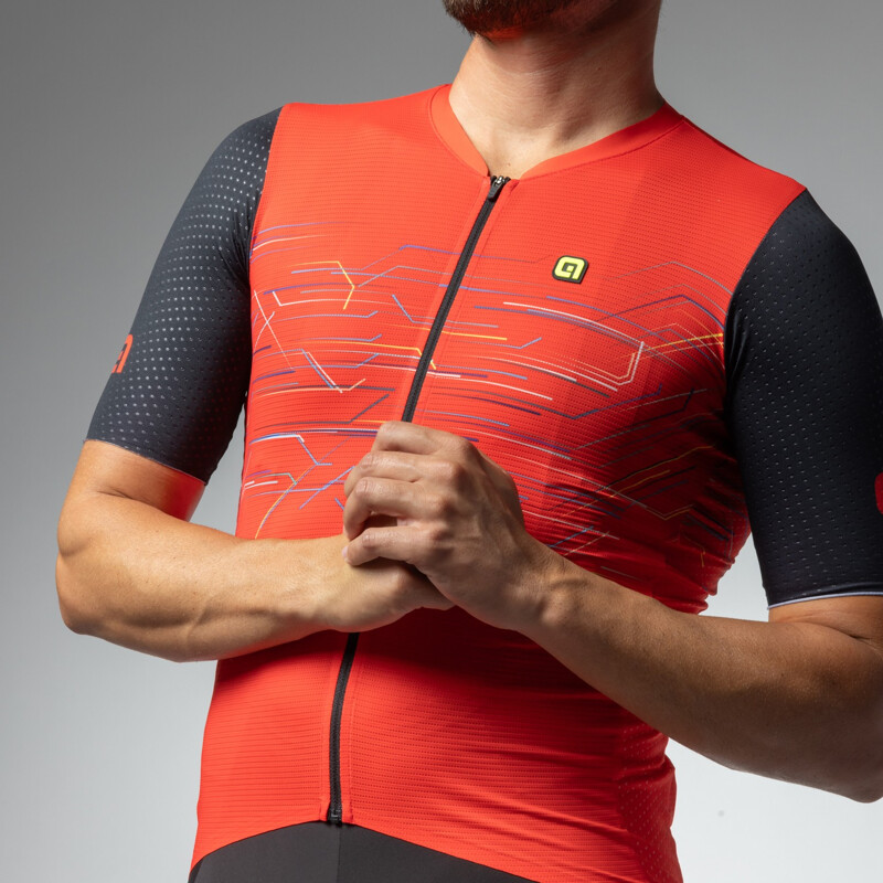 ALE' Maglia ciclismo ALE' MEGABYTE PR-E rosso 2024