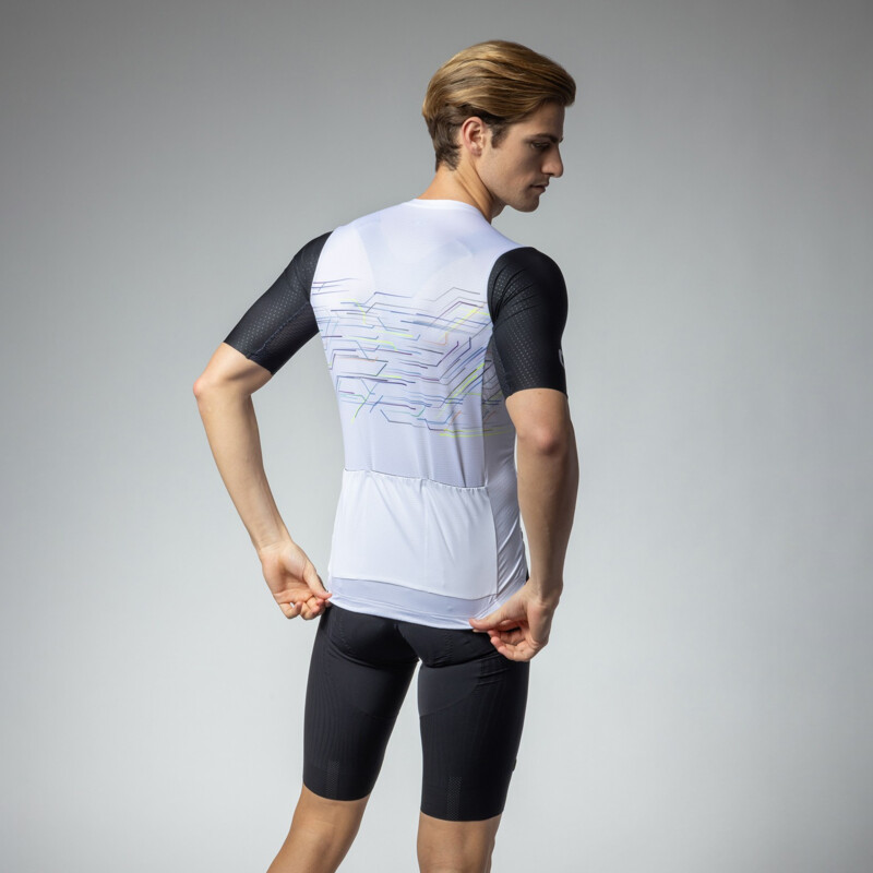 ALE' Maglia ciclismo ALE' MEGABYTE PR-E bianco 2025