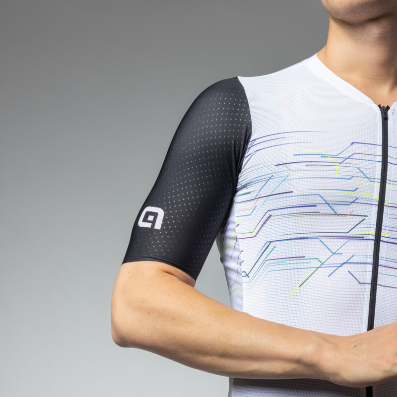ALE' Maglia ciclismo ALE' MEGABYTE PR-E bianco 2025