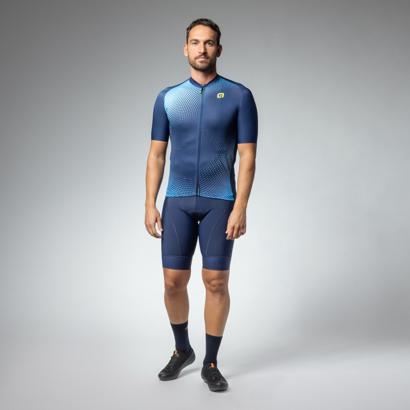 ALE' Maglia ciclismo ALE' OPTICAL PRAGMA blu 2025