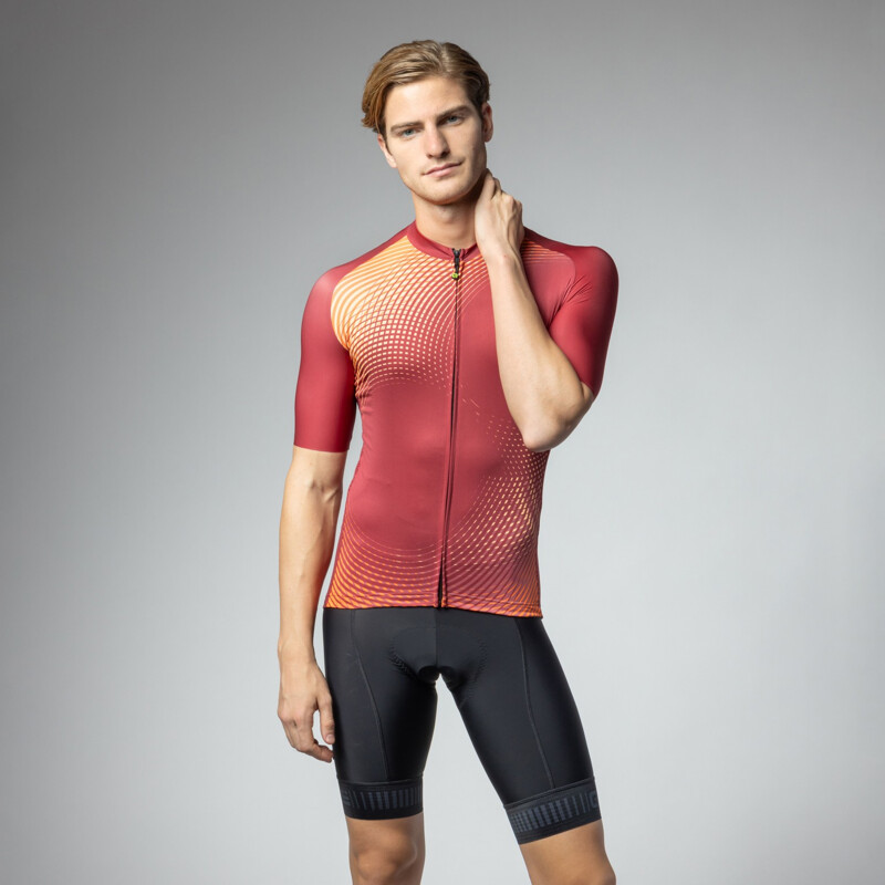 ALE' Maglia ciclismo ALE' OPTICAL PRAGMA bordeaux 2025
