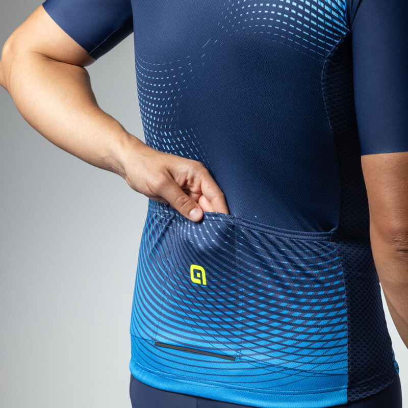 ALE' Maglia ciclismo ALE' OPTICAL PRAGMA blu 2025
