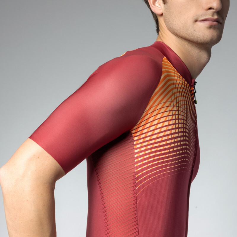 ALE' Maglia ciclismo ALE' OPTICAL PRAGMA bordeaux 2025