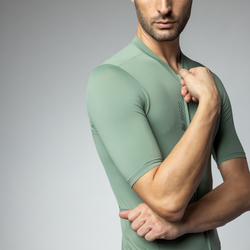 ALE' Maglia ciclismo garvel ALE' COLOR BLOCK OFF ROAD PRAGMA verde militare 2024
