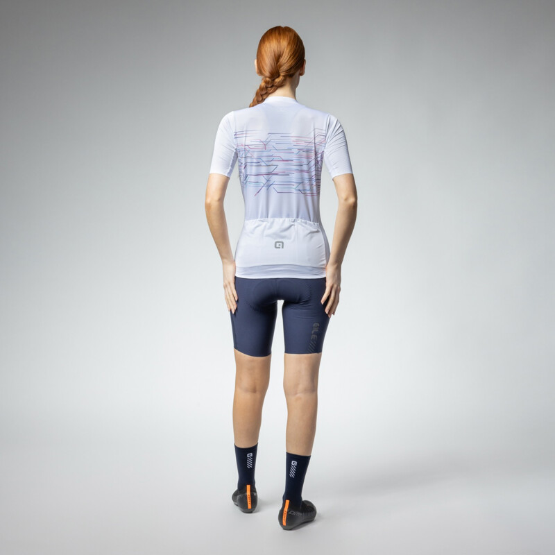 ALE' Maglia ciclismo donna ALE' MEGABYTE PR-E bianco 2024