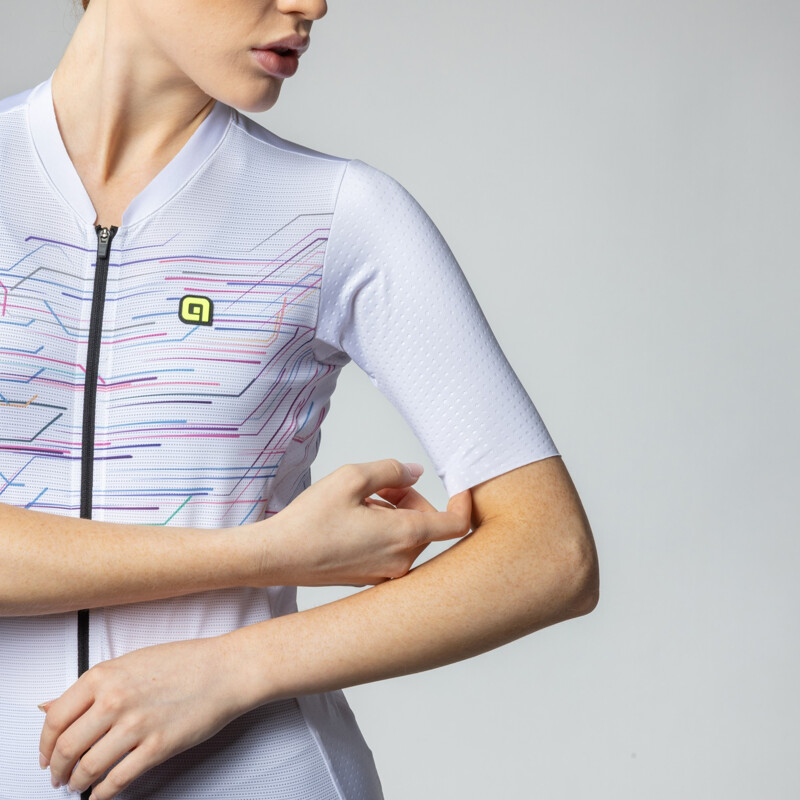 ALE' Maglia ciclismo donna ALE' MEGABYTE PR-E bianco 2024