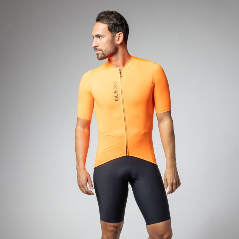 ALE' Maglia ciclismo ALE' COLOR BLOCK PRAGMA arancio fluo 2024