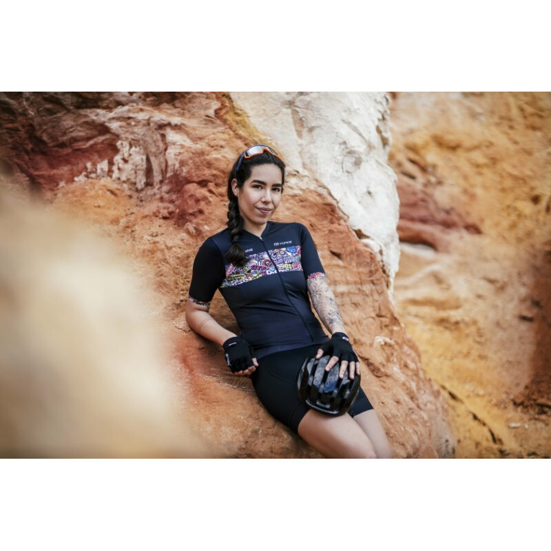 Force Maglia ciclismo FORCE donna VIVID nera
