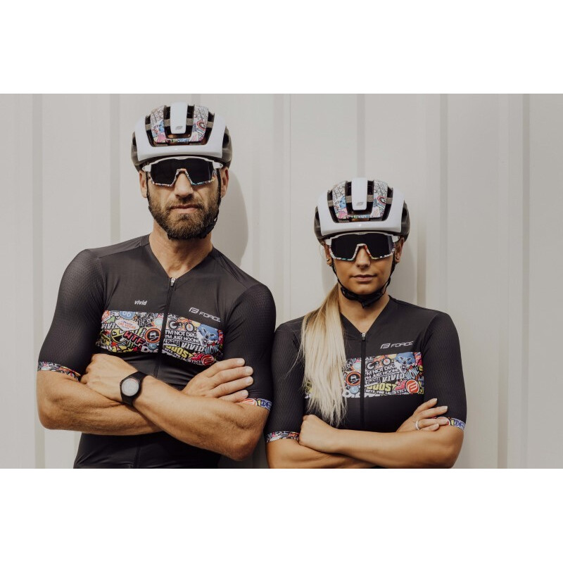 Force Maglia ciclismo FORCE donna VIVID nera