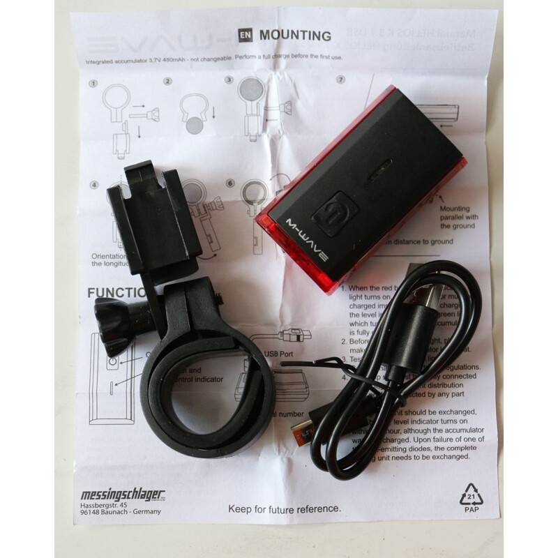 M-WAVE Set posteriore M-WAVE HELIOS K 3.1 usb