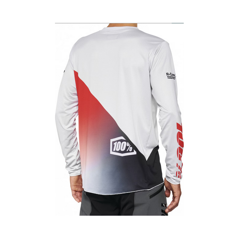 100% Maglia MTB 100% R-CORE X GREY RED maniche lunghe