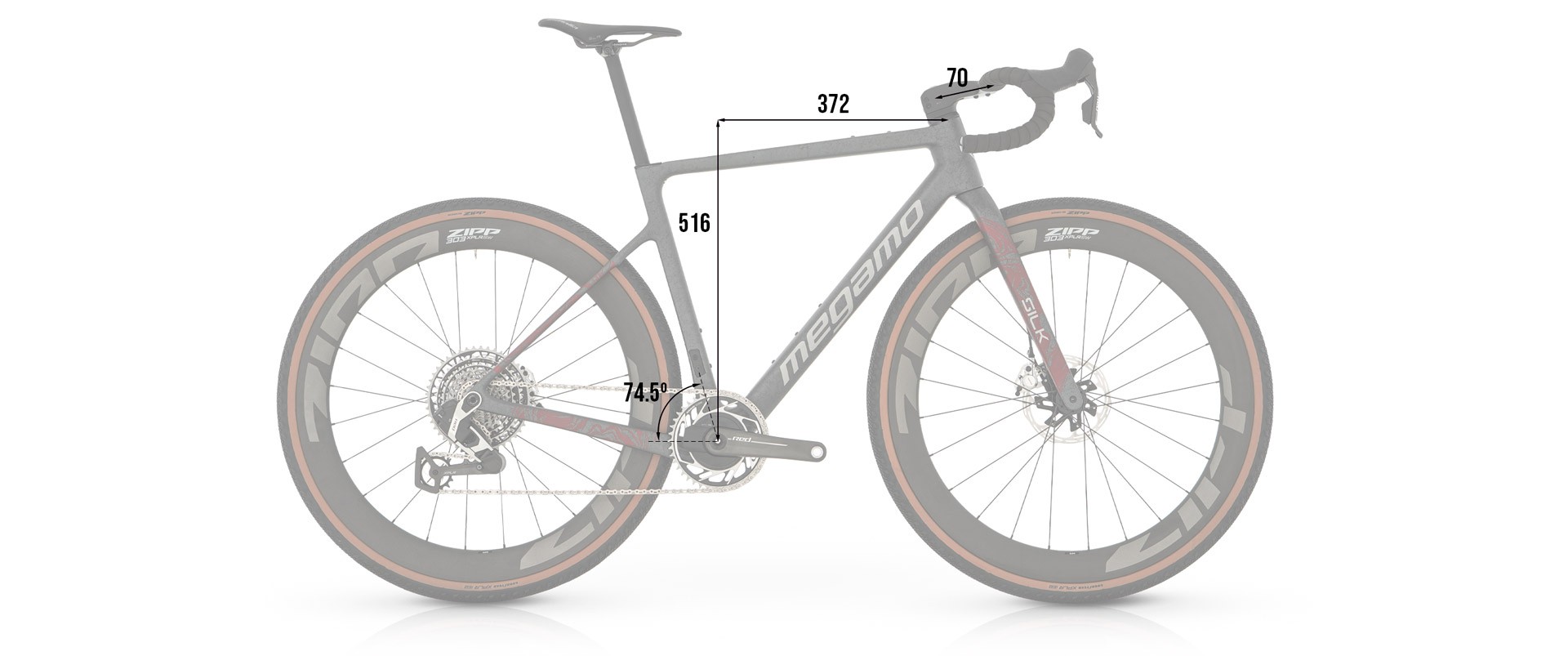 Gravel bike MEGAMO SILK 08 carbon superlight GRX 2x12v 2025 - Foto 55 di 55