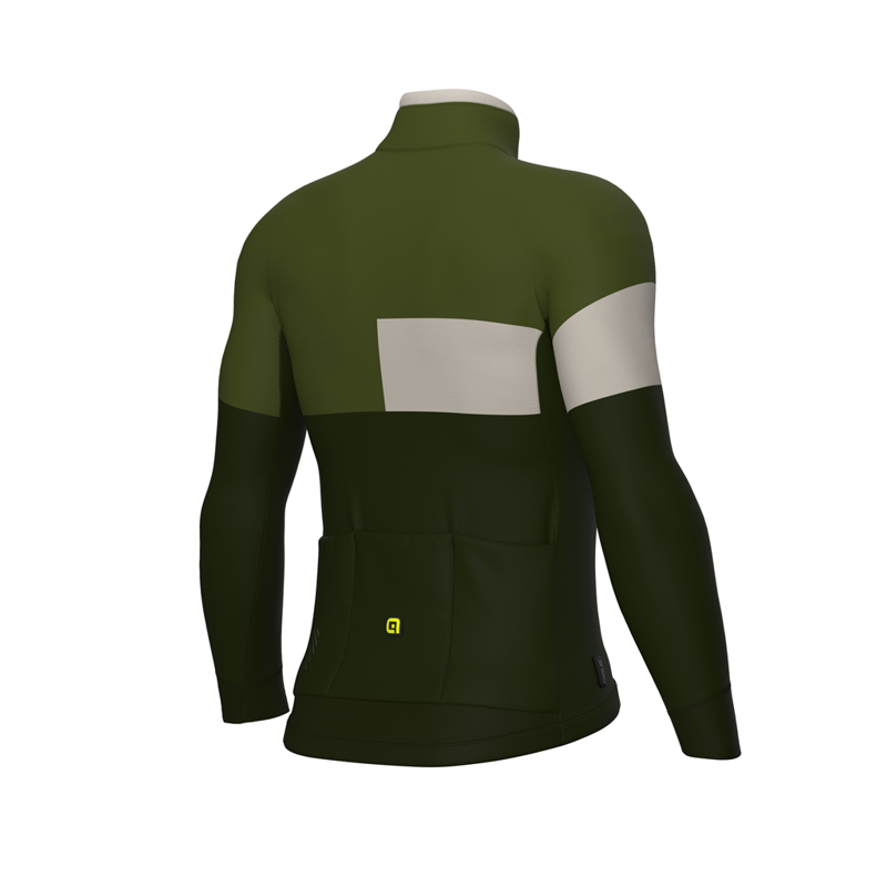 ALE' Giubbino invernale ciclismo idrorepellente ALE' PR-E GEOMETRIC verde militare 2025