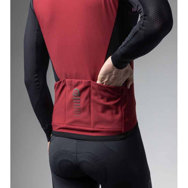 ALE' Gilet invernale ciclismo ALE' R-EV1 THERMO rubino 2025