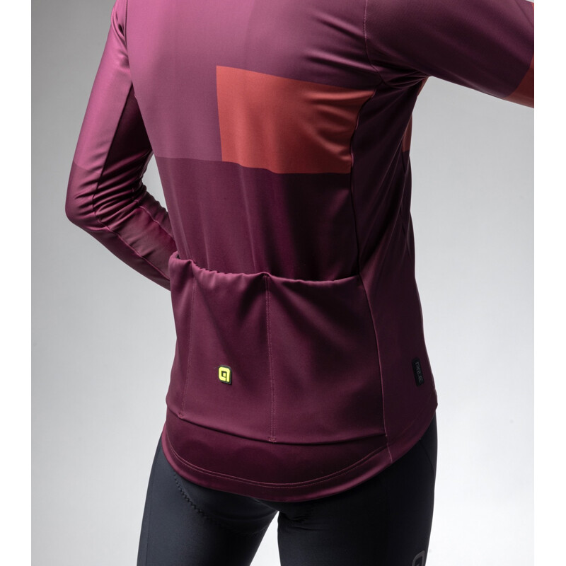 ALE' Giubbino invernale ciclismo idrorepellente ALE' PR-E GEOMETRIC bordeaux 2025