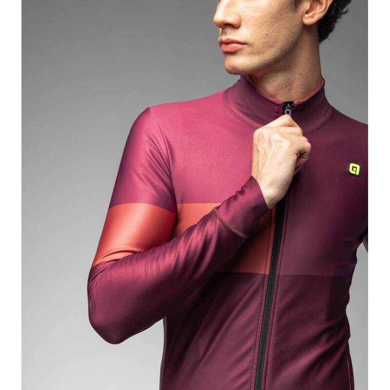 ALE' Giubbino invernale ciclismo idrorepellente ALE' PR-E GEOMETRIC bordeaux 2025