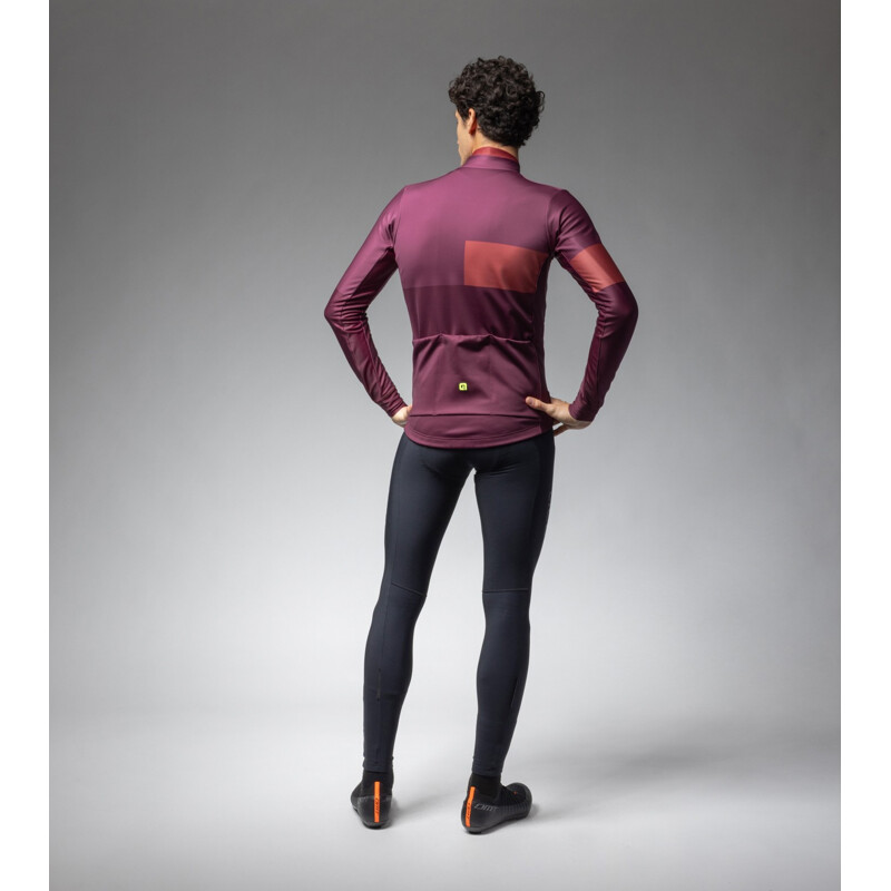 ALE' Giubbino invernale ciclismo idrorepellente ALE' PR-E GEOMETRIC bordeaux 2025