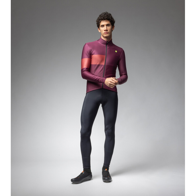 ALE' Giubbino invernale ciclismo idrorepellente ALE' PR-E GEOMETRIC bordeaux 2025