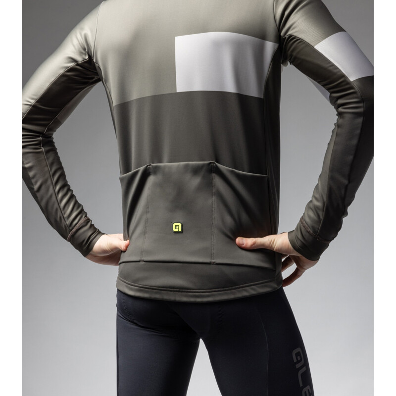 ALE' Giubbino invernale ciclismo idrorepellente ALE' PR-E GEOMETRIC verde militare 2025