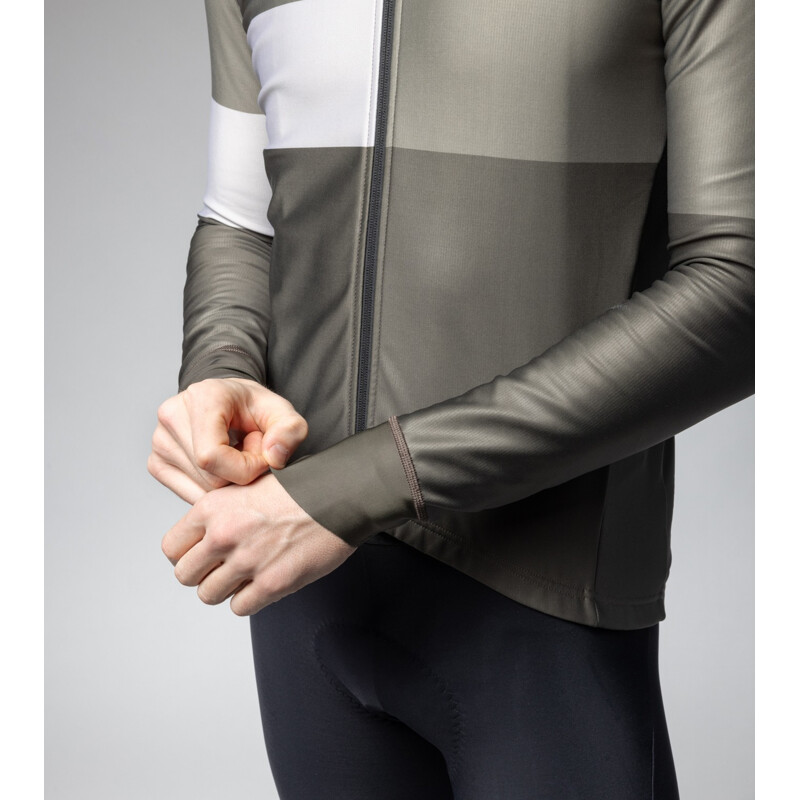 ALE' Giubbino invernale ciclismo idrorepellente ALE' PR-E GEOMETRIC verde militare 2025