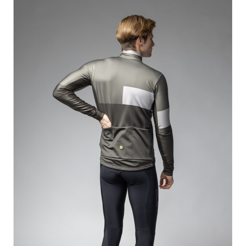 ALE' Giubbino invernale ciclismo idrorepellente ALE' PR-E GEOMETRIC verde militare 2025