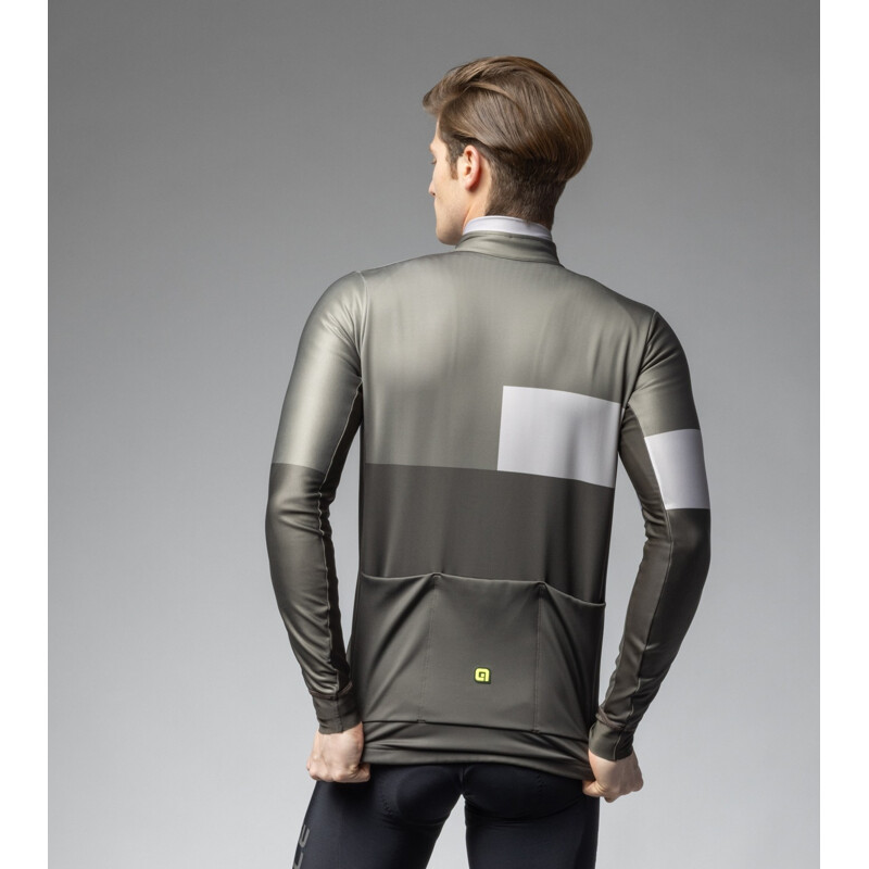 ALE' Giubbino invernale ciclismo idrorepellente ALE' PR-E GEOMETRIC verde militare 2025