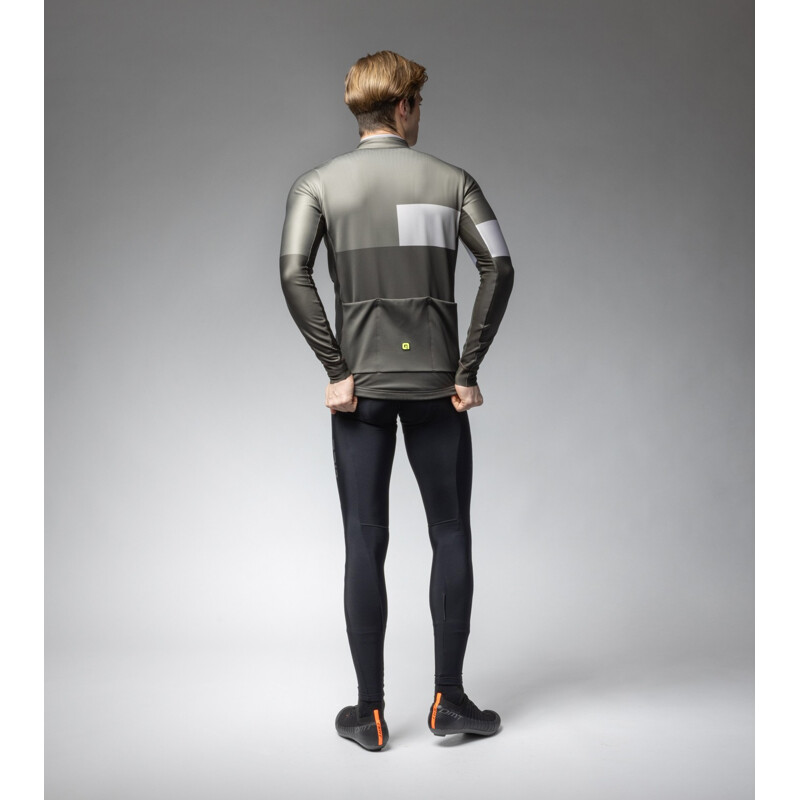 ALE' Giubbino invernale ciclismo idrorepellente ALE' PR-E GEOMETRIC verde militare 2025