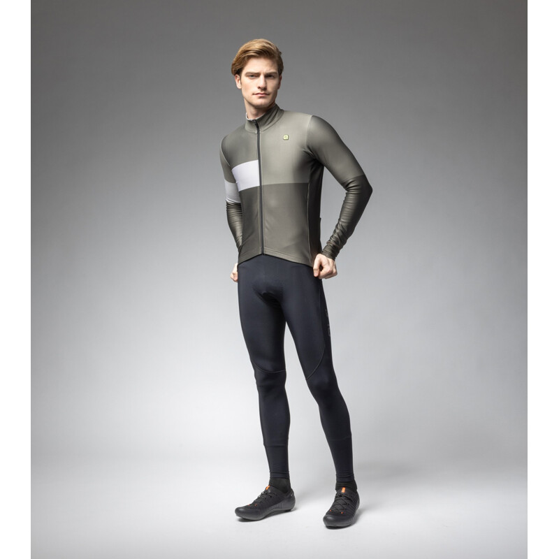 ALE' Giubbino invernale ciclismo idrorepellente ALE' PR-E GEOMETRIC verde militare 2025