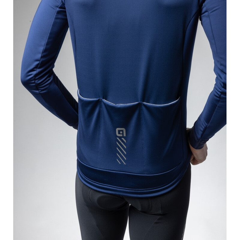 ALE' Giubbino invernale ciclismo ALE' SOLID FONDO 2.0 blu 2025