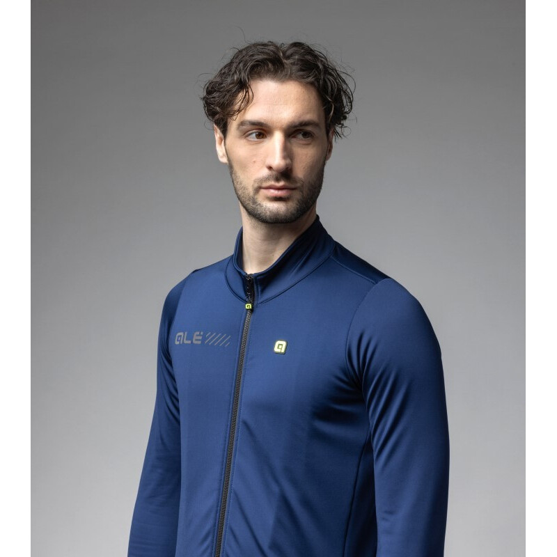 ALE' Giubbino invernale ciclismo ALE' SOLID FONDO 2.0 blu 2025