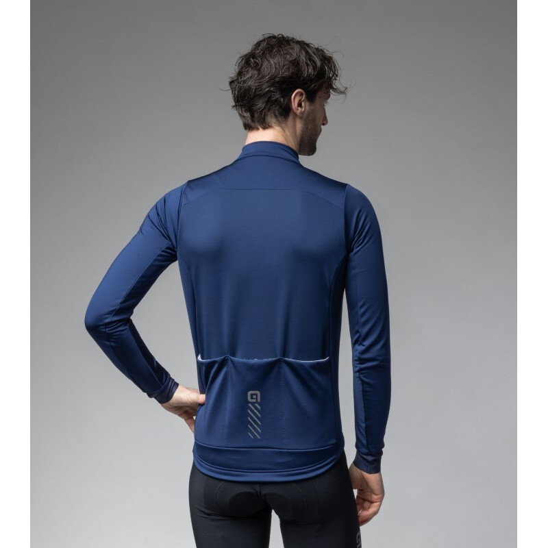 ALE' Giubbino invernale ciclismo ALE' SOLID FONDO 2.0 blu 2025