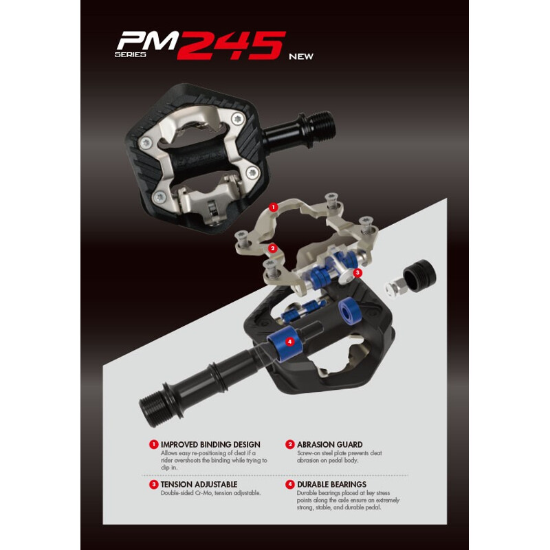 EXUSTAR Pedali MTB EXUSTAR E-PM245 in Termoplastica Nero