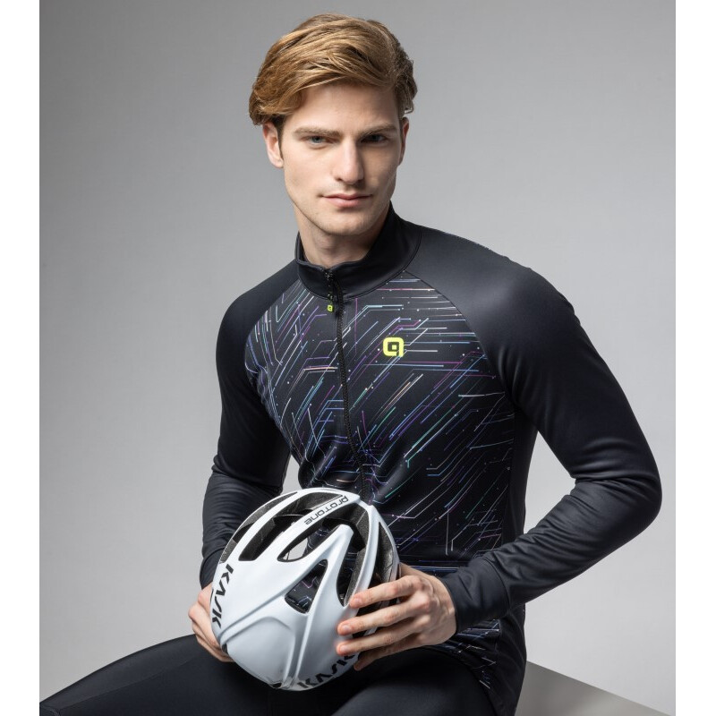ALE' Giubbino invernale ciclismo idrorepellente ALE' PRAGMA BYTE nero 2025