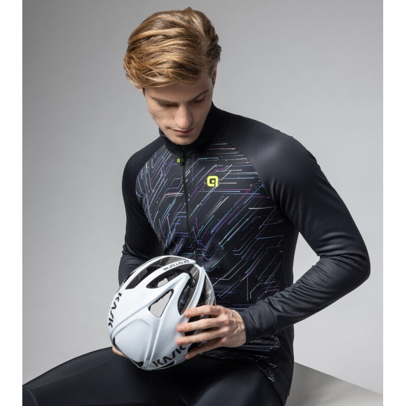 ALE' Giubbino invernale ciclismo idrorepellente ALE' PRAGMA BYTE nero 2025
