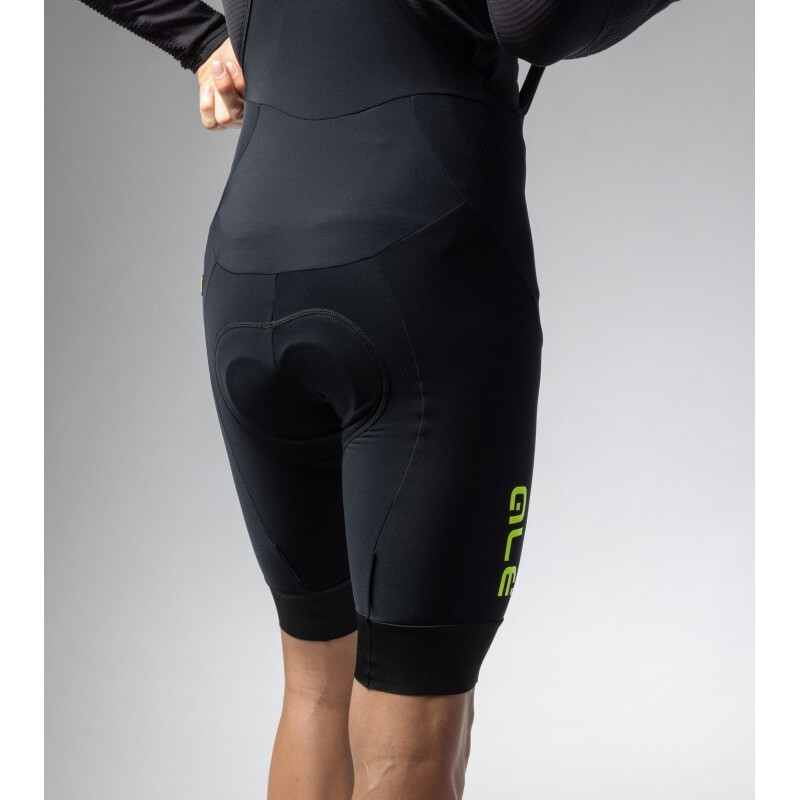 ALE' Pantalone invernale ciclismo ALE' SOLID WINTER nero giallo fluo 2025