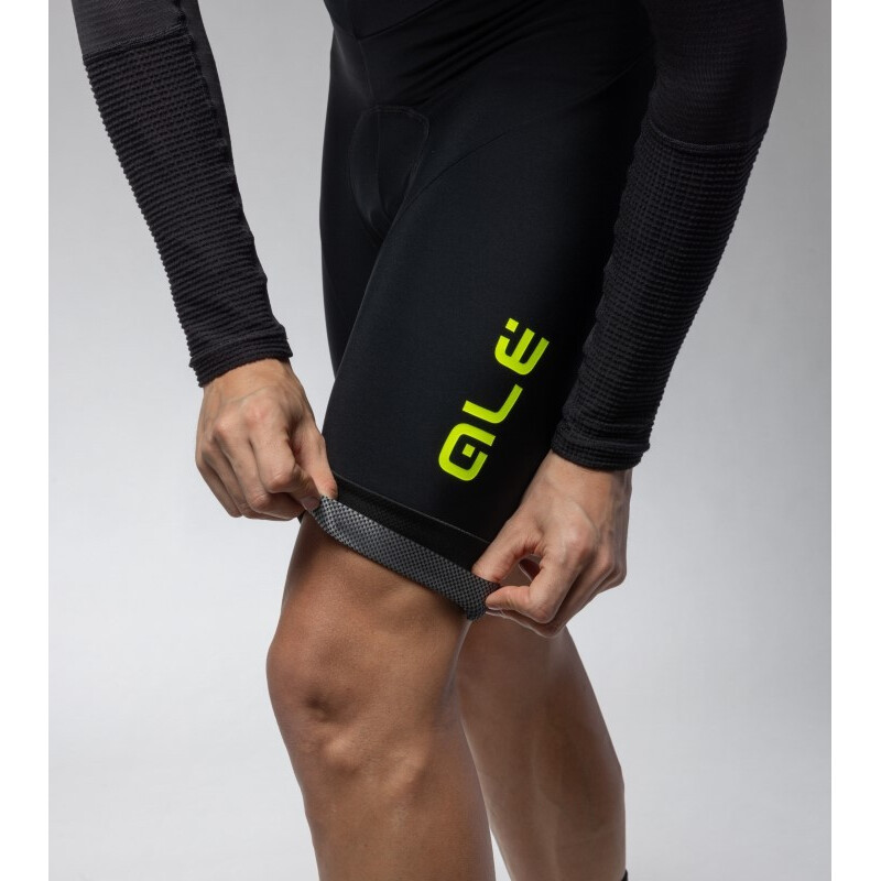 ALE' Pantalone invernale ciclismo ALE' SOLID WINTER nero giallo fluo 2025